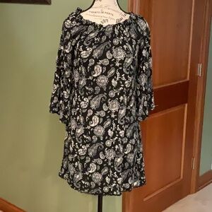 Knox Rose Monochrome Paisley Dress Size S